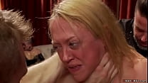 Big boobs blonde Milf slave Dee Williams and Carmen Caliente are bound and throats and pussies and anal fucked by big cock Bill Bailey in bdsm party