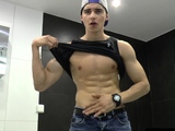 Sexy muscle boy Jared Shaw striptease