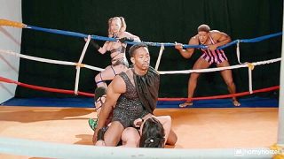 Amalia Davis vs BBC: Intense Interracial Boxing Showdown in HD