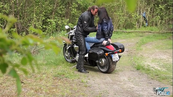 Biker’s Passion Unleashed: Intimate Moments with a Brunette