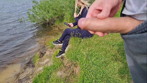 Public Masturbation with a Stunning Unknown Woman Nearby