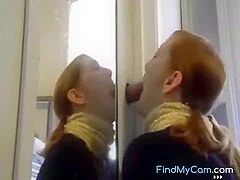 Amateur Couple’s Homemade Gloryhole BJ Swallow Experience