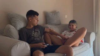 Stepsiblings Engage in Compelling Game-Themed Encounter